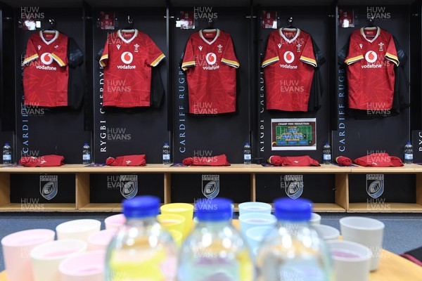 140325 - Wales U20 v England U20 - Six Nations Chamionship - A general view of the Wales changing rooms ahead of the match