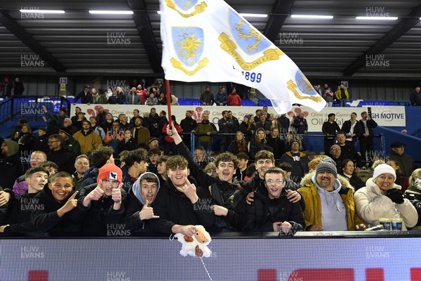 140325 - Wales U20 v England U20 - Six Nations Chamionship - Wales fans celebrate the win at full time