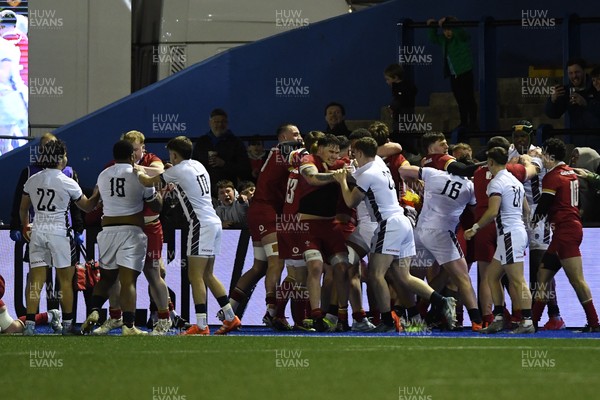 140325 - Wales U20 v England U20 - Six Nations Chamionship - things boil over at the end of the match