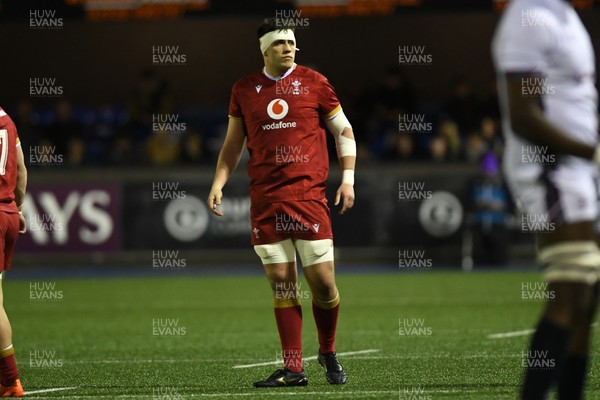 140325 - Wales U20 v England U20 - Six Nations Chamionship - Kenzie Jenkins of Wales U20s