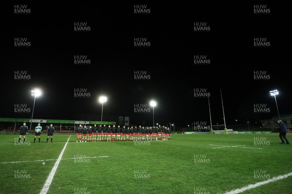 100322 - Wales U20s v France U20s - U20s 6 Nations Championship - Wales sing the anthem