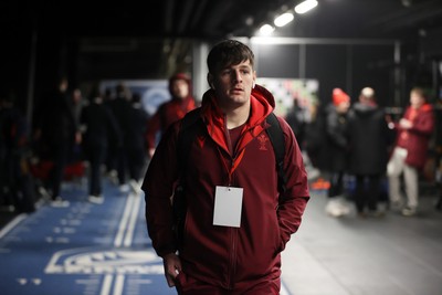 140226 - Wales U20s v France U20s - U20s Six Nations Championship - Sion Davies of Wales arrives