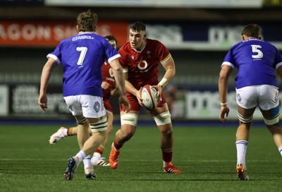 140226 - Wales U20s v France U20s - U20s Six Nations Championship - Luke Evans of Wales 