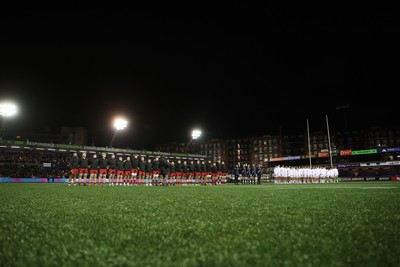 140226 - Wales U20s v France U20s - U20s Six Nations Championship - Wales sings the anthem