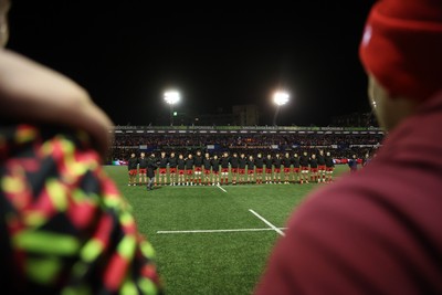 140226 - Wales U20s v France U20s - U20s Six Nations Championship - Wales sings the anthem