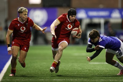 140226 - Wales U20s v France U20s - U20s Six Nations Championship - Rhys Cummings of Wales 