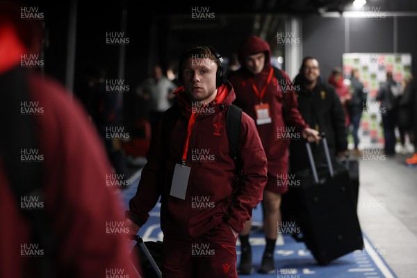 140226 - Wales U20s v France U20s - U20s Six Nations Championship - Tom Bowen of Wales arrives
