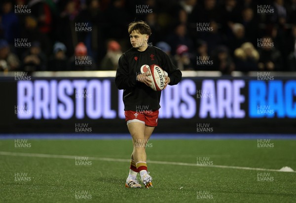 140226 - Wales U20s v France U20s - U20s Six Nations Championship - Carwyn Leggatt-Jones of Wales during the warm up