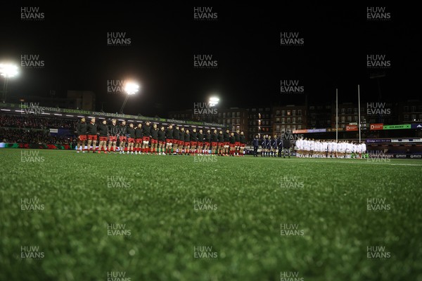 140226 - Wales U20s v France U20s - U20s Six Nations Championship - Wales sing the anthem