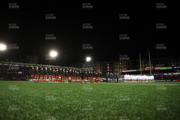 140226 - Wales U20s v France U20s - U20s Six Nations Championship - Wales sing the anthem