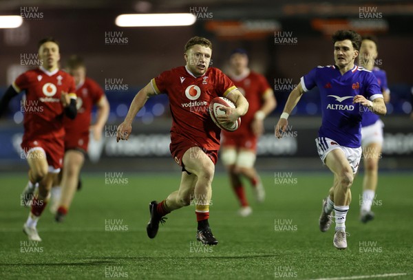 140226 - Wales U20s v France U20s - U20s Six Nations Championship - Tom Bowen of Wales 
