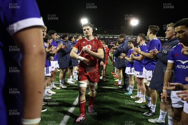 140226 - Wales U20s v France U20s - U20s Six Nations Championship - Dejected Deian Gwynne of Wales at full time