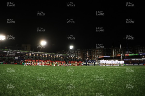 140226 - Wales U20s v France U20s - U20s Six Nations Championship - Wales sings the anthem