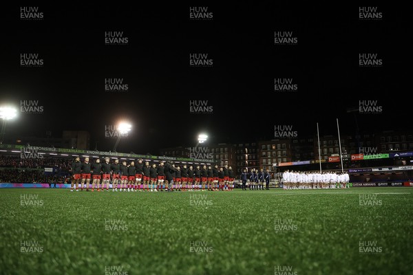140226 - Wales U20s v France U20s - U20s Six Nations Championship - Wales sings the anthem