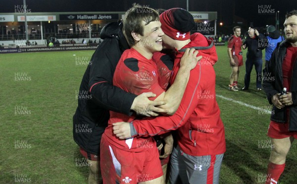 130315 - Wales U20s v Ireland U20s - RBS 6 Nations - Wales celebrates the victory