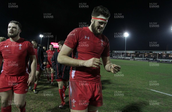 130315 - Wales U20s v Ireland U20s - RBS 6 Nations - Rory Thornton of Wales celebrates the victory