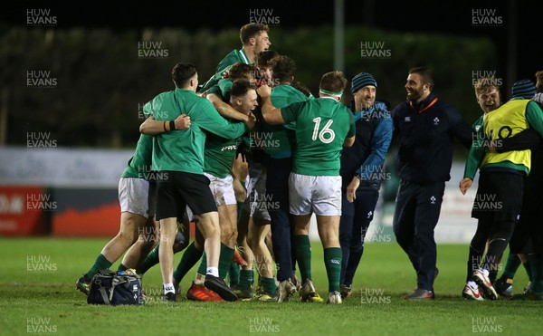 150319 - Wales U20s v Ireland U20s - U20s 6 Nations Championship - Ireland celebrate winning the Grand Slam