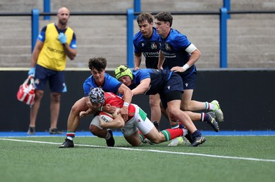 130625 - Wales U20s v Italy U20s - Friendly - Ioan Duggan of Wales scores a try