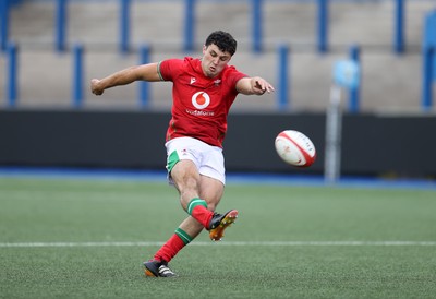 130625 - Wales U20s v Italy U20s - Friendly - Harri Wilde of Wales kicks the conversion