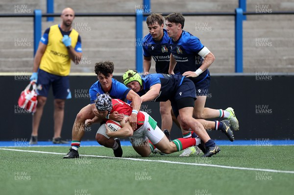 130625 - Wales U20s v Italy U20s - Friendly - Ioan Duggan of Wales scores a try