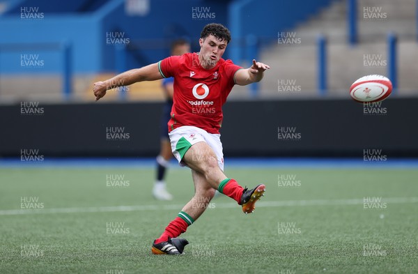 130625 - Wales U20s v Italy U20s - Friendly - Harri Wilde of Wales kicks the conversion