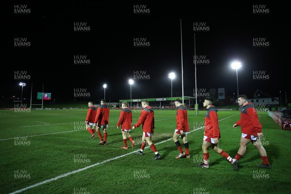 130320 - Wales U20s v Scotland U20s - U20s 6 Nations Championship - Wales walk out onto the field