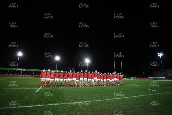130320 - Wales U20s v Scotland U20s - U20s 6 Nations Championship - Wales sing the anthem