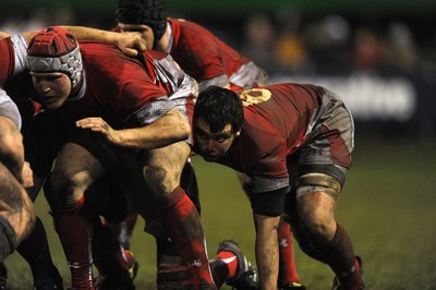 13.02.09 - Wales U20 v England U20 - Under 20 Six Nations 2009 - Wales' Aaron Coundley and Jake Thomas. 