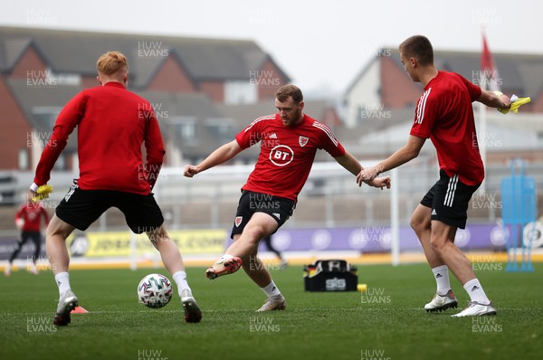 151121 - Wales U21 Football Training - Luke Jephcott during training