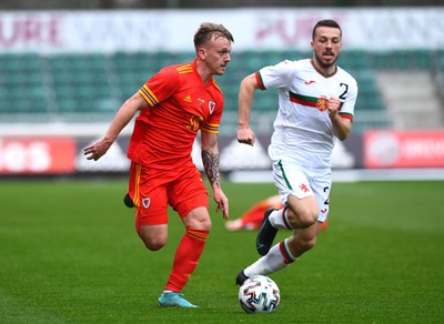 290322 - Wales U21 v Bulgaria U21 - 2023 UEFA Under 21 Euro Qualifying Round - Isaak Davies of Wales