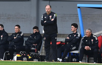 290322 - Wales U21 v Bulgaria U21 - 2023 UEFA Under 21 Euro Qualifying Round - Wales coach Paul Bodin
