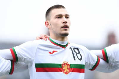 290322 - Wales U21 v Bulgaria U21 - 2023 UEFA Under 21 Euro Qualifying Round - Atanas Chernev of Bulgaria