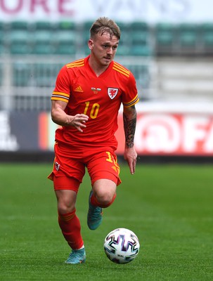 290322 - Wales U21 v Bulgaria U21 - 2023 UEFA Under 21 Euro Qualifying Round - Isaak Davies of Wales
