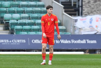 290322 - Wales U21 v Bulgaria U21 - 2023 UEFA Under 21 Euro Qualifying Round - Morgan Boyes of Wales