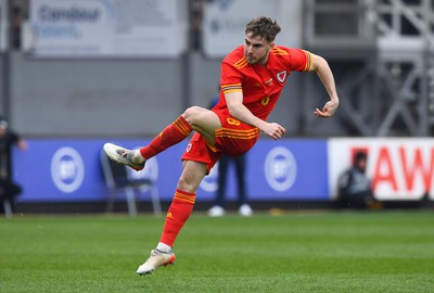 290322 - Wales U21 v Bulgaria U21 - 2023 UEFA Under 21 Euro Qualifying Round - Daniel Williams of Wales