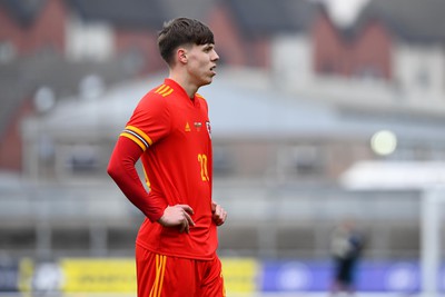 290322 - Wales U21 v Bulgaria U21 - 2023 UEFA Under 21 Euro Qualifying Round - Rhys Hughes of Wales