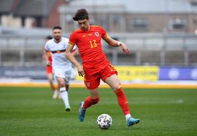 290322 - Wales U21 v Bulgaria U21 - 2023 UEFA Under 21 Euro Qualifying Round - Christopher Petrov Popov of Wales