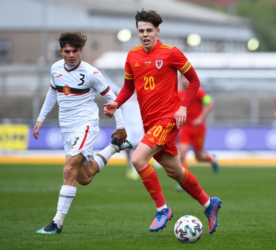 290322 - Wales U21 v Bulgaria U21 - 2023 UEFA Under 21 Euro Qualifying Round - Rhys Hughes of Wales