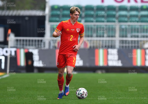 290322 - Wales U21 v Bulgaria U21 - 2023 UEFA Under 21 Euro Qualifying Round - Finley Stevens of Wales