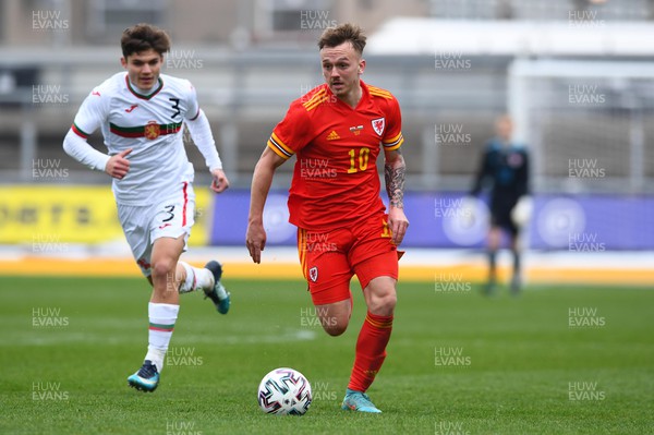 290322 - Wales U21 v Bulgaria U21 - 2023 UEFA Under 21 Euro Qualifying Round - Isaak Davies of Wales
