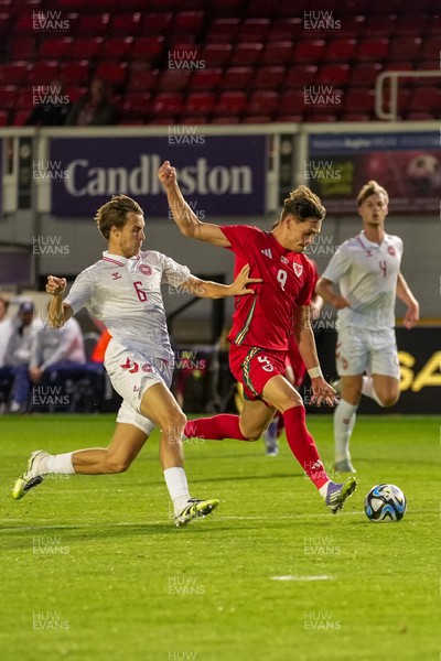 080925 - Wales U21 v Denmark U21 - 2027 UEFA U21 EURO Qualifying - Christopher Popov of Wales U-21 scores his teams second goal of the match