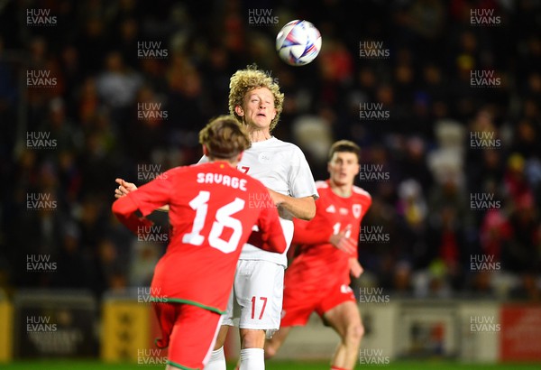 201123 - Wales U21 v Denmark U21 - European Under-21 Championship 2025 Qualifier - Oliver Sorensen of Denmark