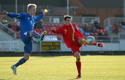 060213 - Wales v Iceland, Friendly Under 21 International, Llanelli - Wales' Billy Bodin fires a shot at goal