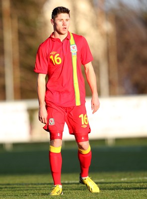 060213 - Wales v Iceland, Friendly Under 21 International, Llanelli - Wales' Wes Burns