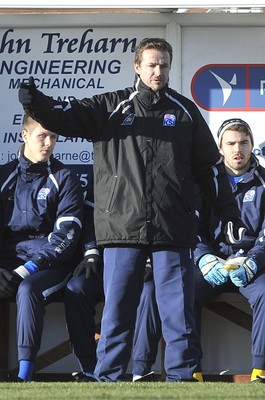 060213 - Wales v Iceland - Friendly U21 International  -  Iceland's manager 