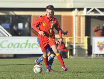 060213 - Wales v Iceland - Friendly U21 International  -  Emyr Huws of Wales 