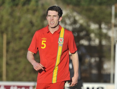 060213 - Wales v Iceland - Friendly U21 International  -  Joe Walsh of Wales 