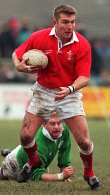 310197 - Wales U21s v Ireland U21s - Lee Jarvis of Wales leaves Andrew Park behind