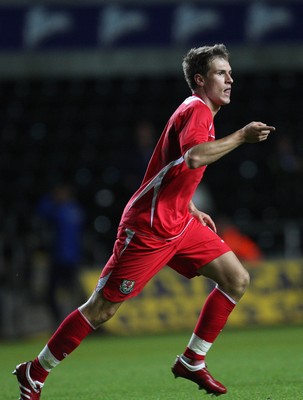 04.09.09 - Wales U21 v Italy U21, UEFA Under 21 Championship 2011 -  Wales' Aaron Ramsey celebrates after scoring goal  