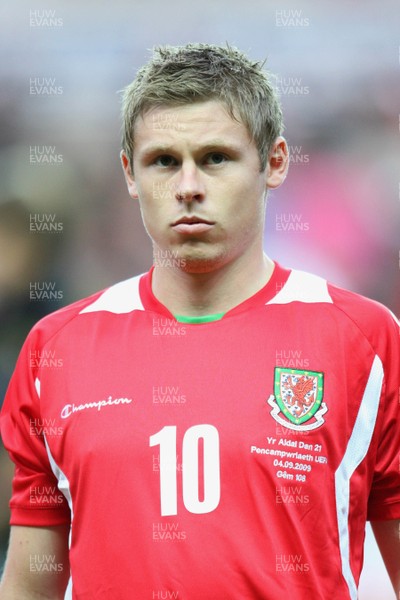 04.09.09 - Wales U21 v Italy U21, UEFA Under 21 Championship 2011 -  Wales' Simon Church   